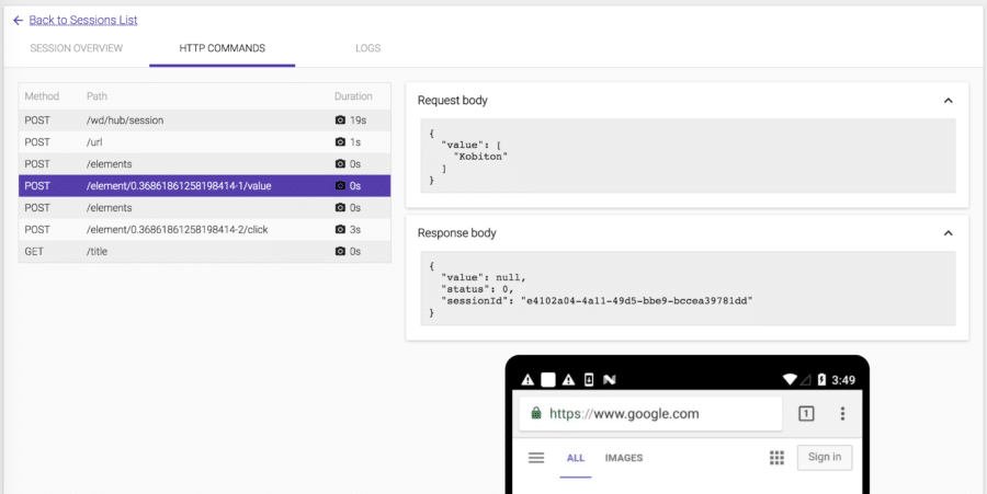 image of HTTP commands