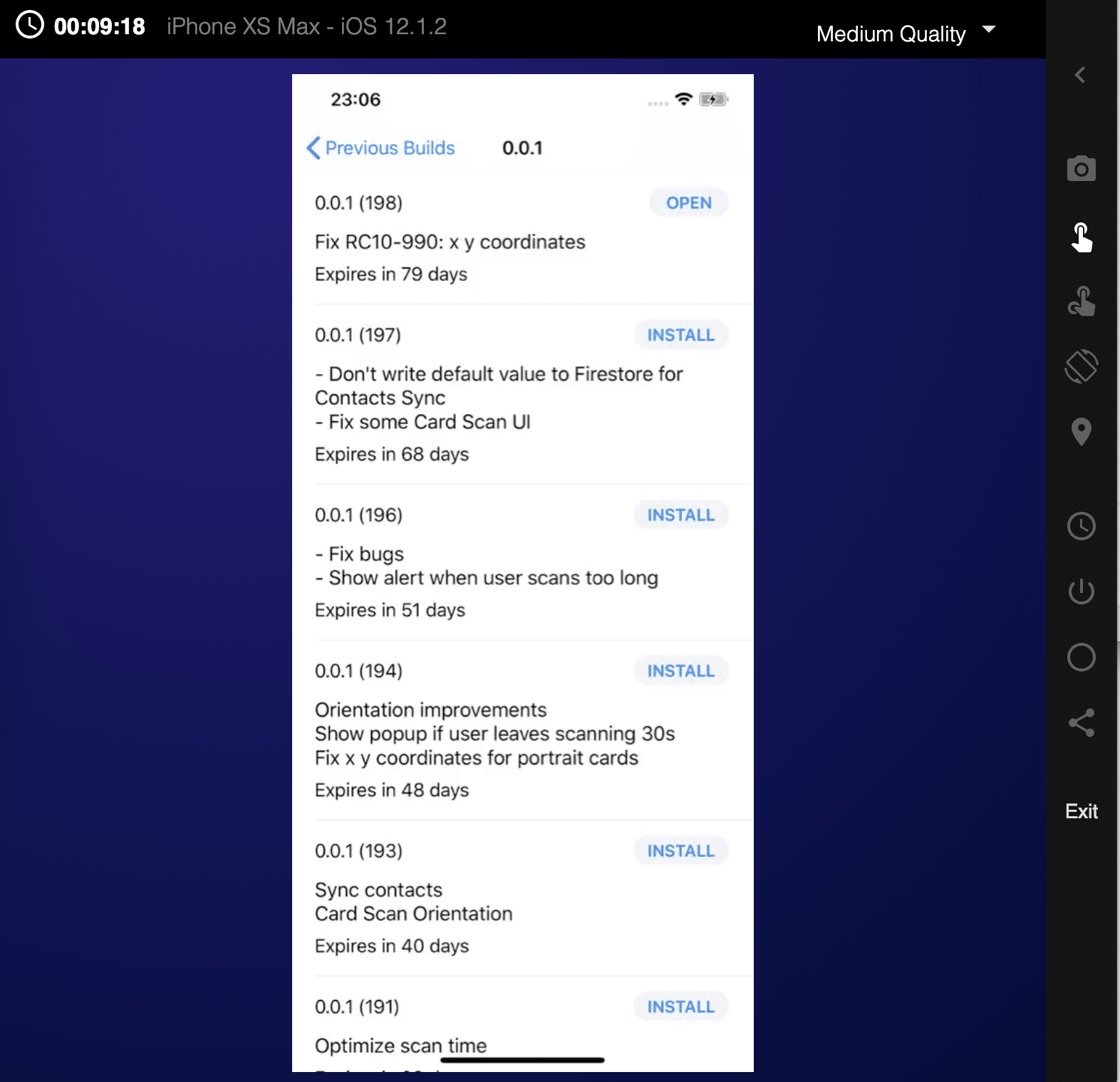 Image of updating TestFlight app