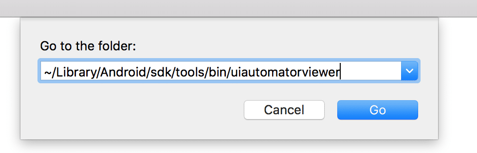 Image of UiAutomatorViewer folder