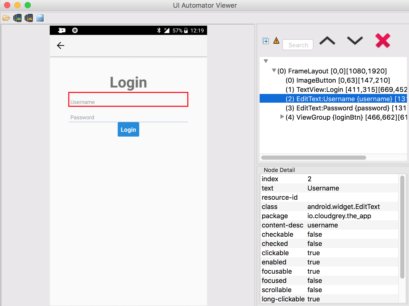 image of Sample application screen
