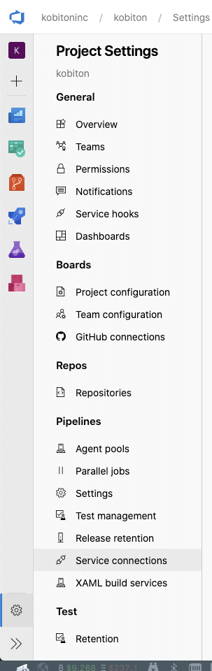 Image of setting up Kobiton service endpoints