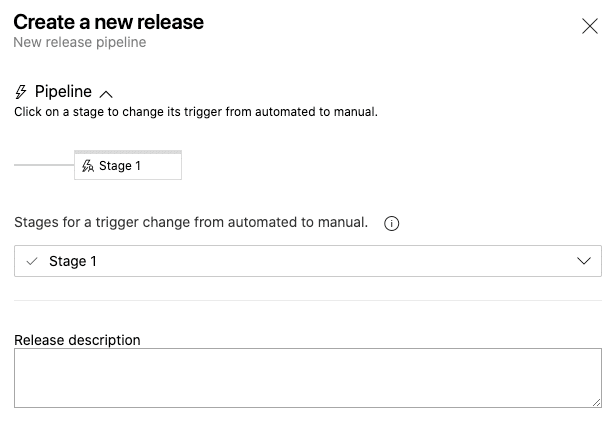 Image of creating a new release