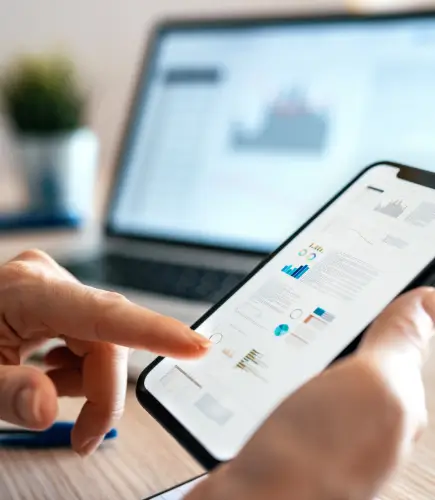 Image of someone scrolling on their phone