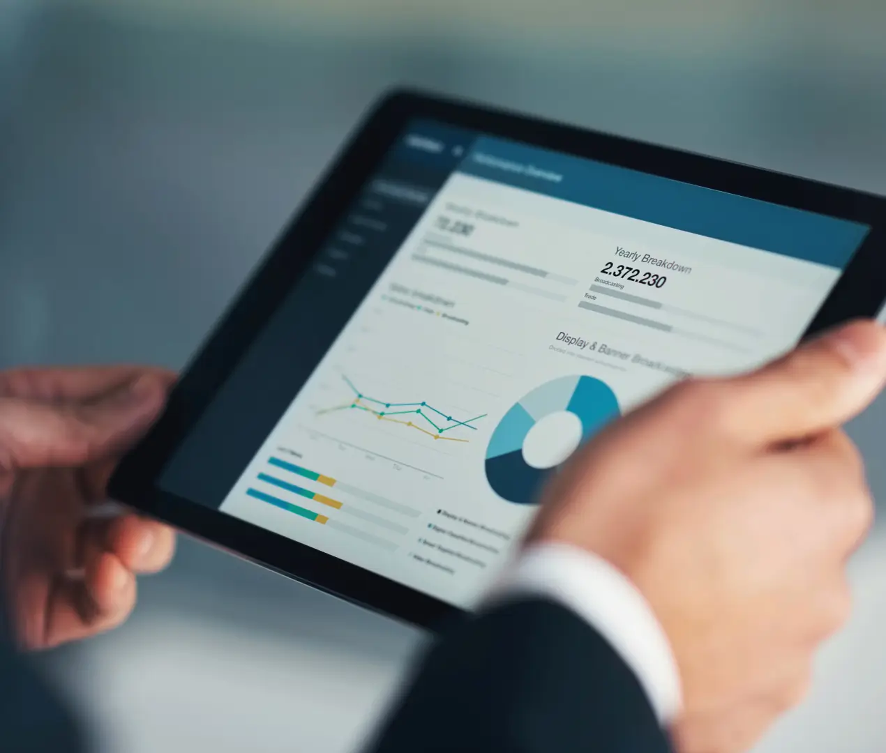 Image of device lab management on tablet