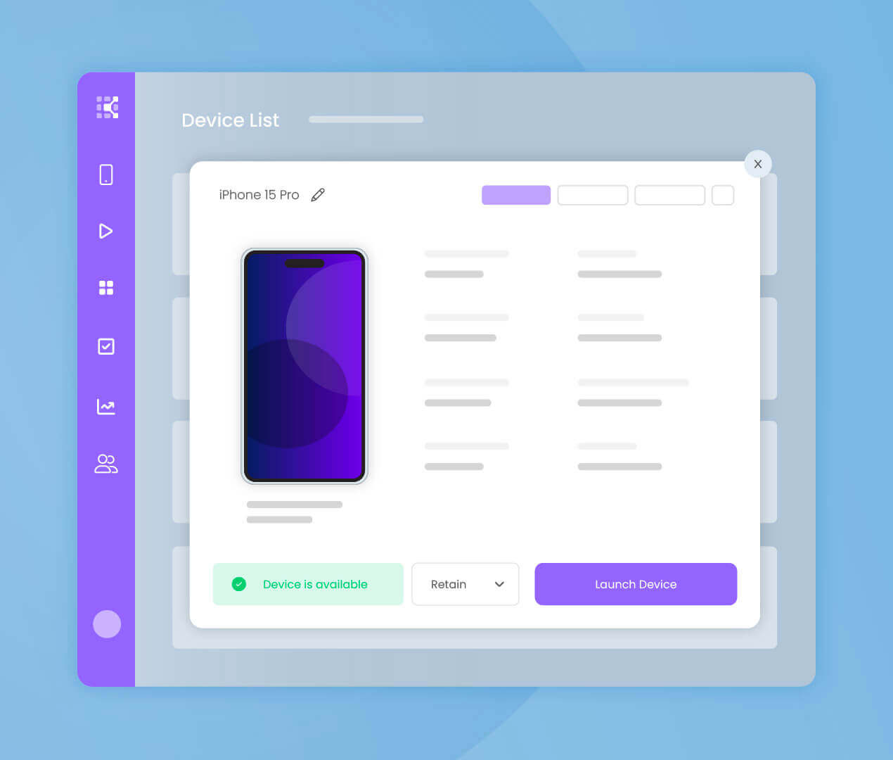 Illustration of mobile app testing across devices