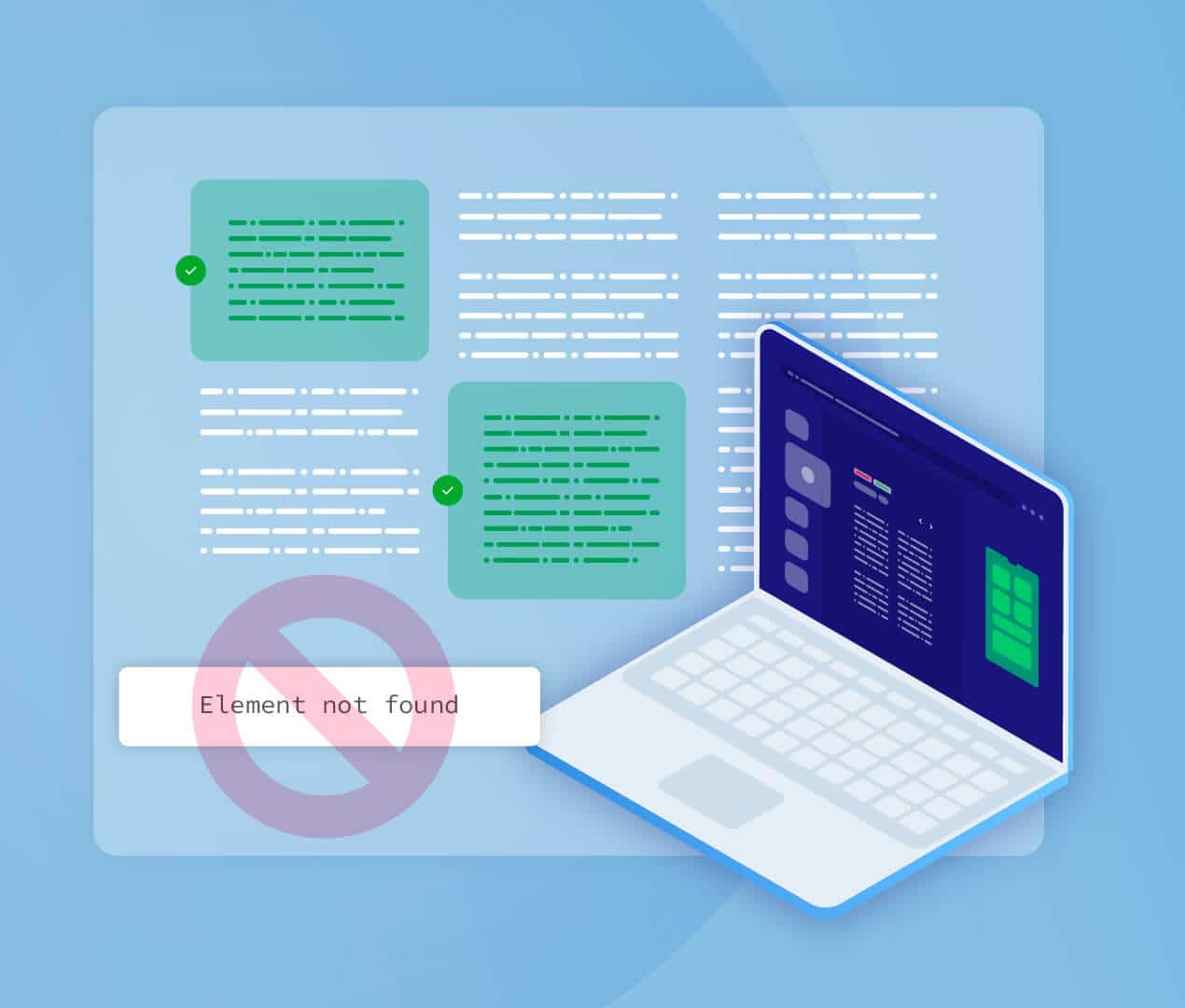 Illustratoin of kobiton mobile automation testing with appium element not found