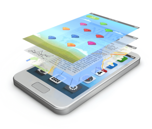 Image of mobile gaming on cell phone