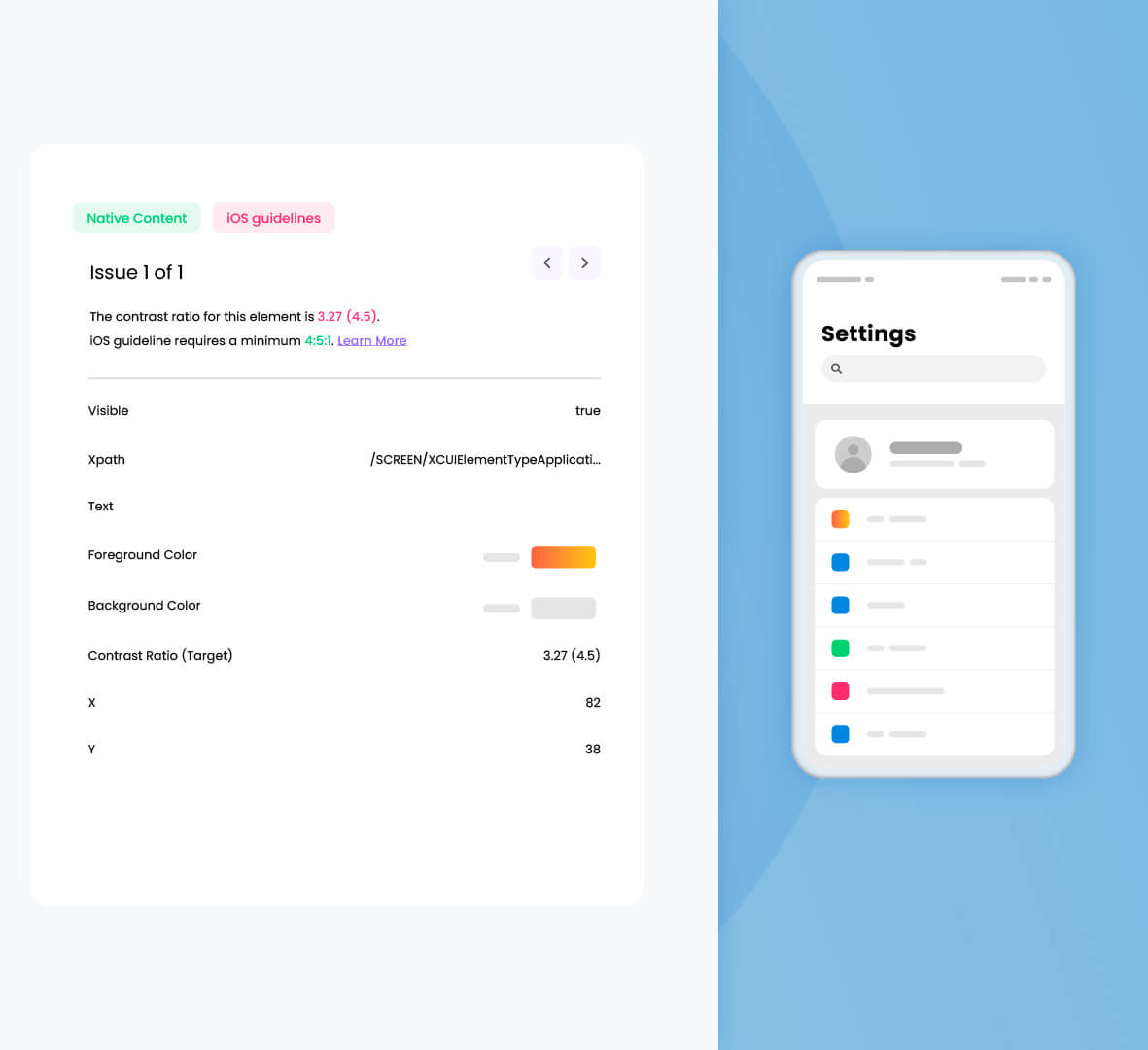 Illustration of no-code validations settings accessiblity