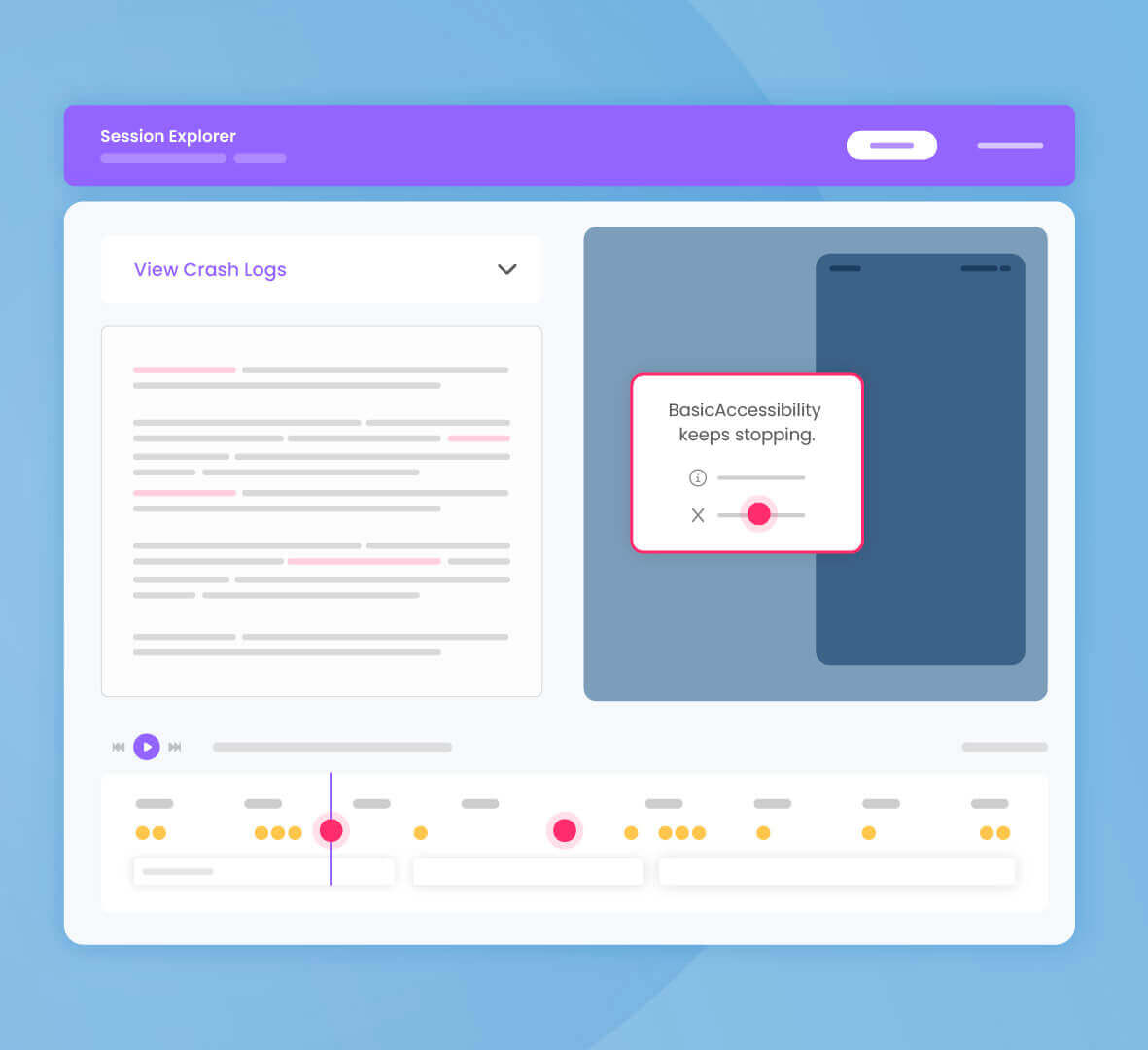 Illustration of crash logs