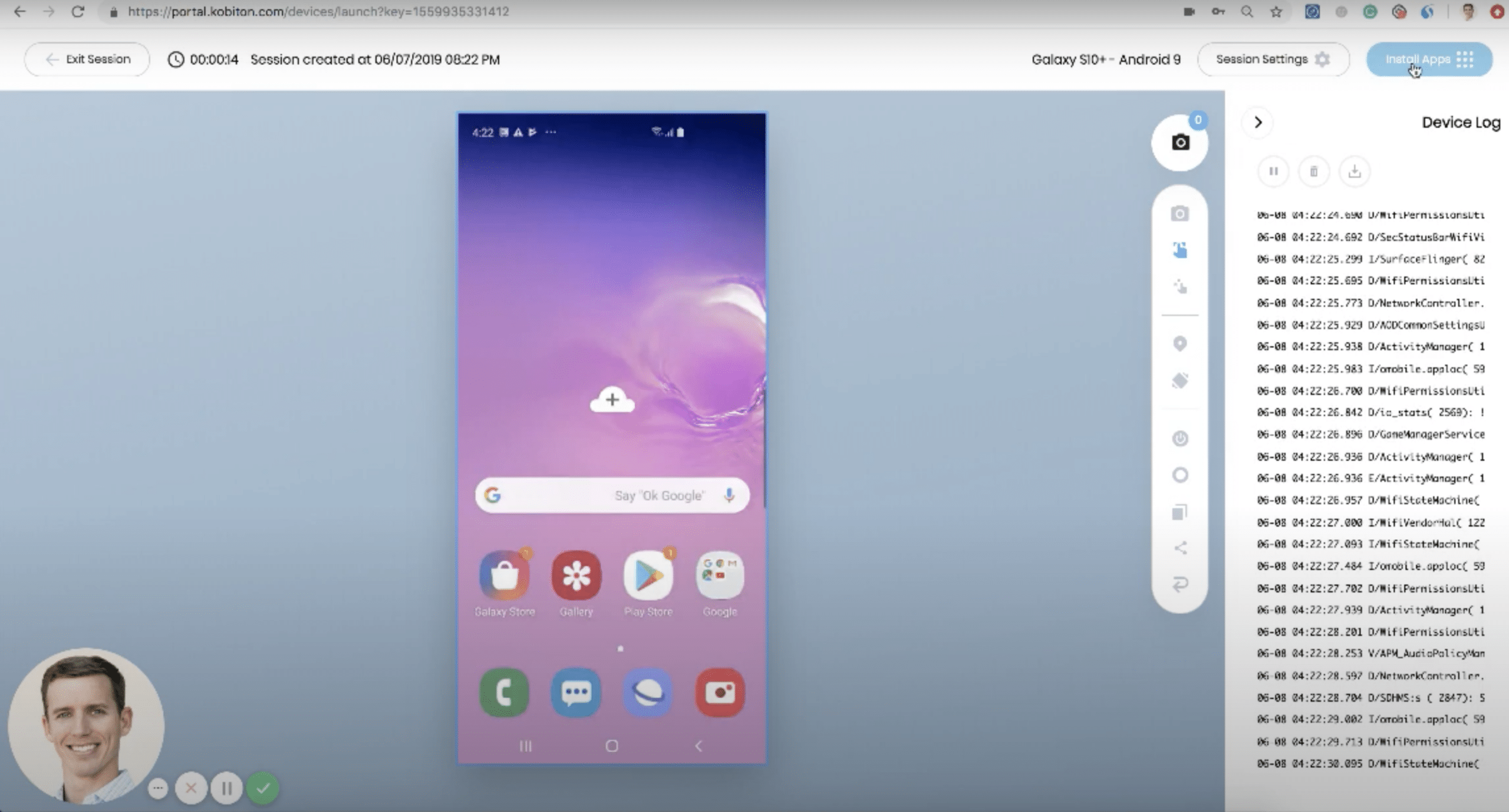 Kobiton device showcasing mobile testing solutions