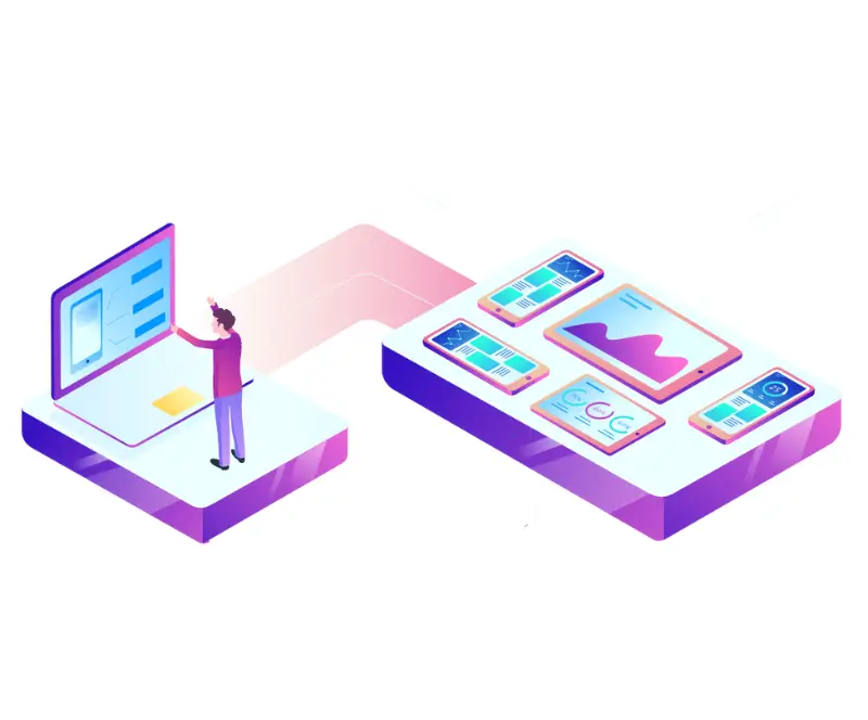 Illustration of mobile app delivery