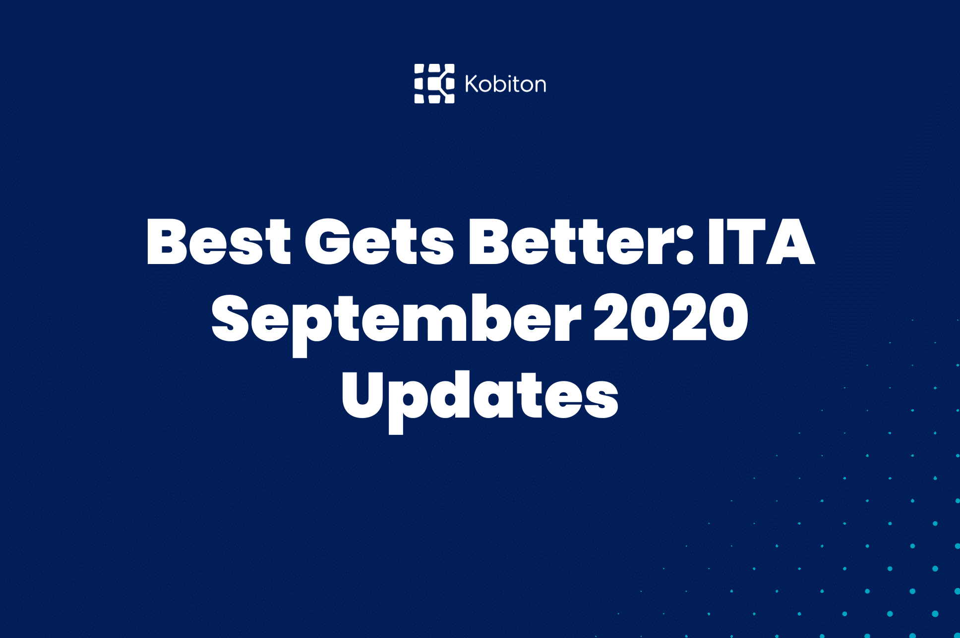 September 2020 updates