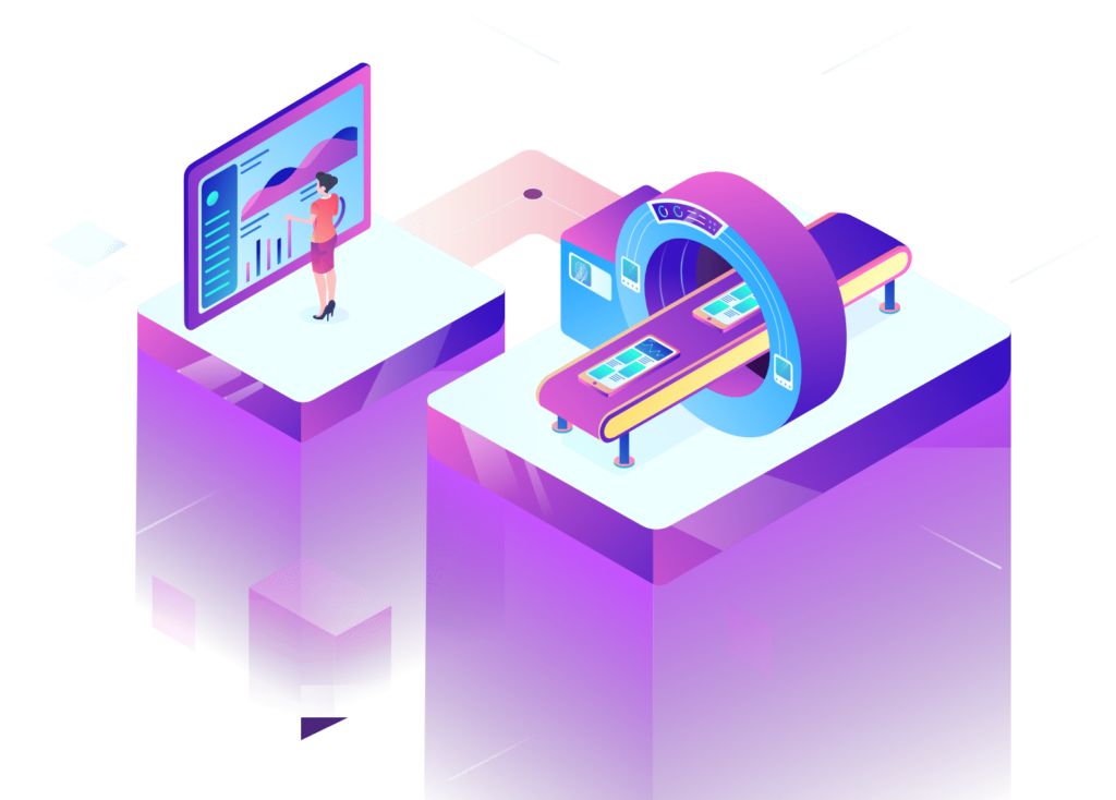 illustration of Mobile intelligent quality check