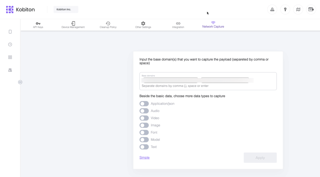 screen shot of network capture