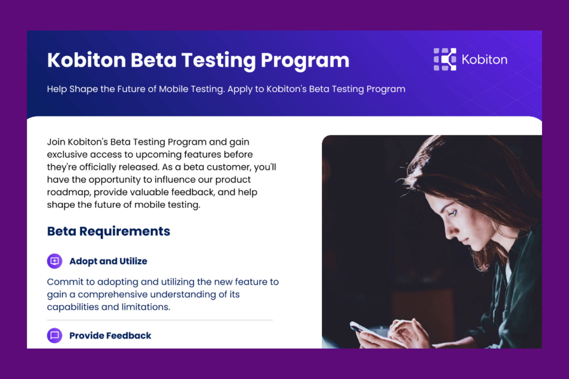 Kobiton Beta Testing Program to shape the future of mobile testing