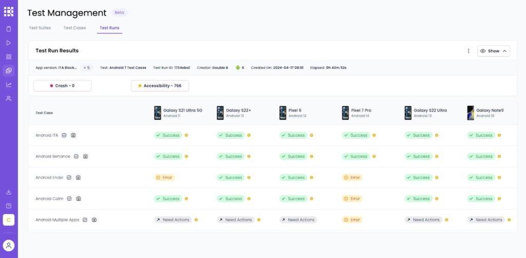 Screen shot of kobiton device bundle