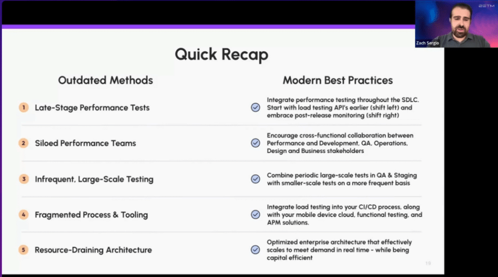 Screen shot of the 5 best practices to enhance mobile performance