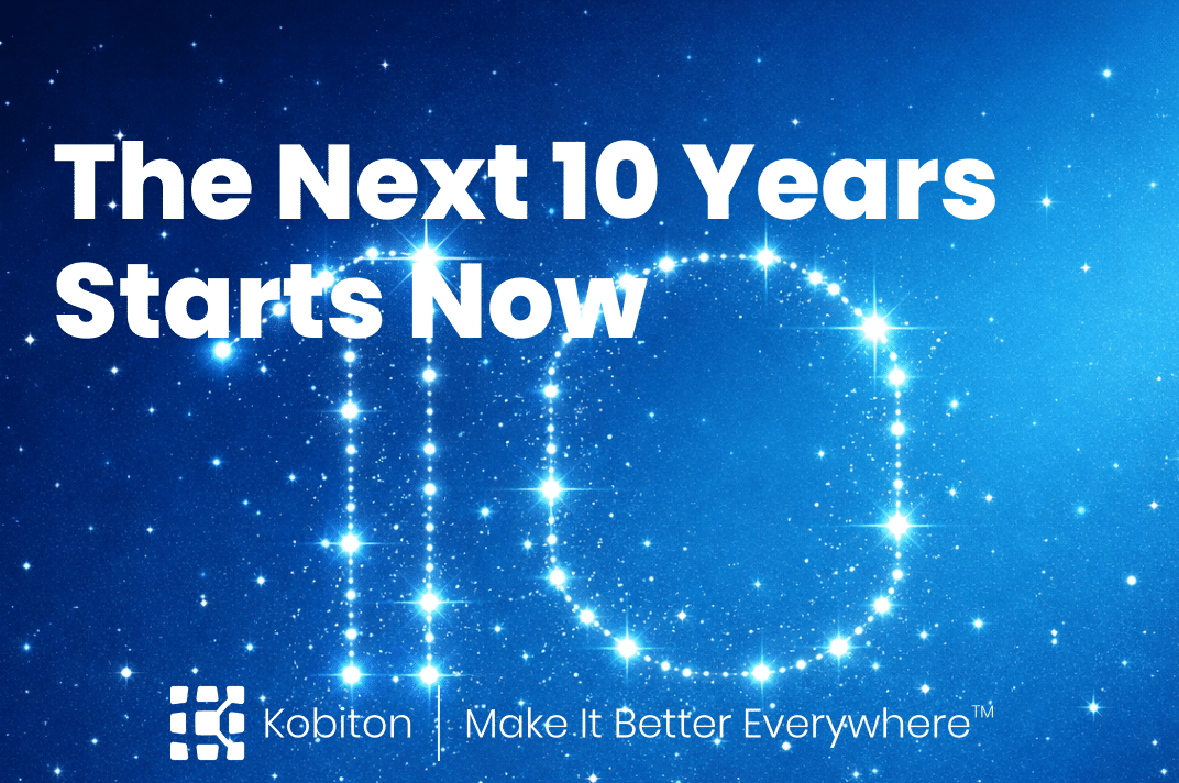 A powerful statement: 'The next 10 years start now' beginning your journey today.